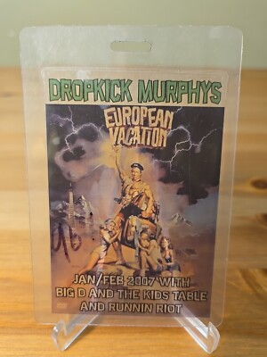DROPKICK MURPHYS ALL ACCESS  2007 Jan/Feb European TOUR BAND MEMBER LAMINATE 