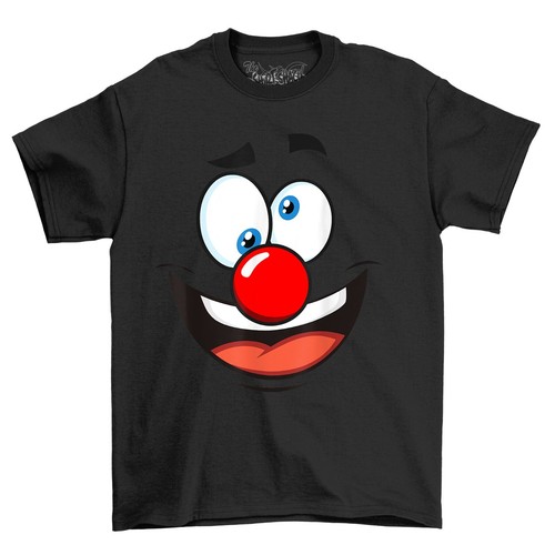 Crazy Face Red Nose Novelty Funny T-Shirt Adults & Kids Comedy Tee Shirt - Picture 2 of 12
