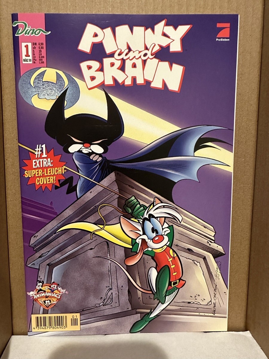 Pinky and the Brain #1 NM HTF UNIQUE GERMAN EMBOSSED LOGO Cover