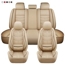 Car Seat Cover 5pcs Full Set Leather Car Seat Cover Waterproof Seat Covers