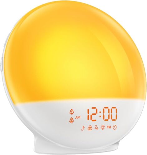 Sunrise Wake-Up Light Alarm Clock Sunlight Simulation Natural Sounds USA