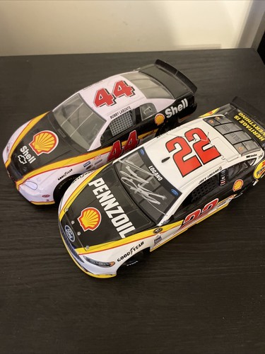 Joey Logano AUTOGRAPHED and Bobby Labonte 1/24 Matching Diecast