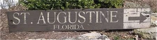 ST. AUGUSTINE FLORIDA - Rustic Painted Wooden Sign