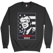 Trump 2024 Sweatshirt Keep America Great Re-elect Donald Trump Crewneck