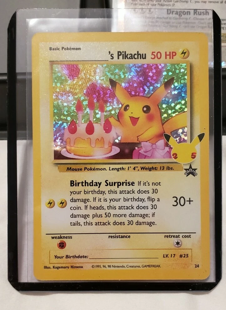  Pokémon Celebrations Pikachu, 25th Anniversary Full Art Rare  Holo + Surprise Card! : Toys & Games