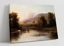 ROBERT S DUNCANSON, VIEW OF ST ANNES RIVER -CANVAS WALL ART PRINT ARTWORK FRAMED