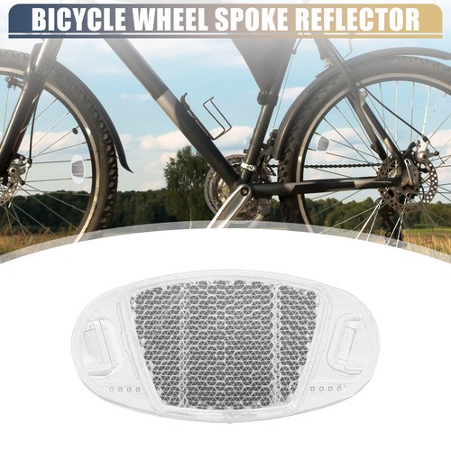 Universal Piece of 2 Bike Bicycle Warning Reflector 3.70"x1.61"x0.39" White - Picture 4 of 6