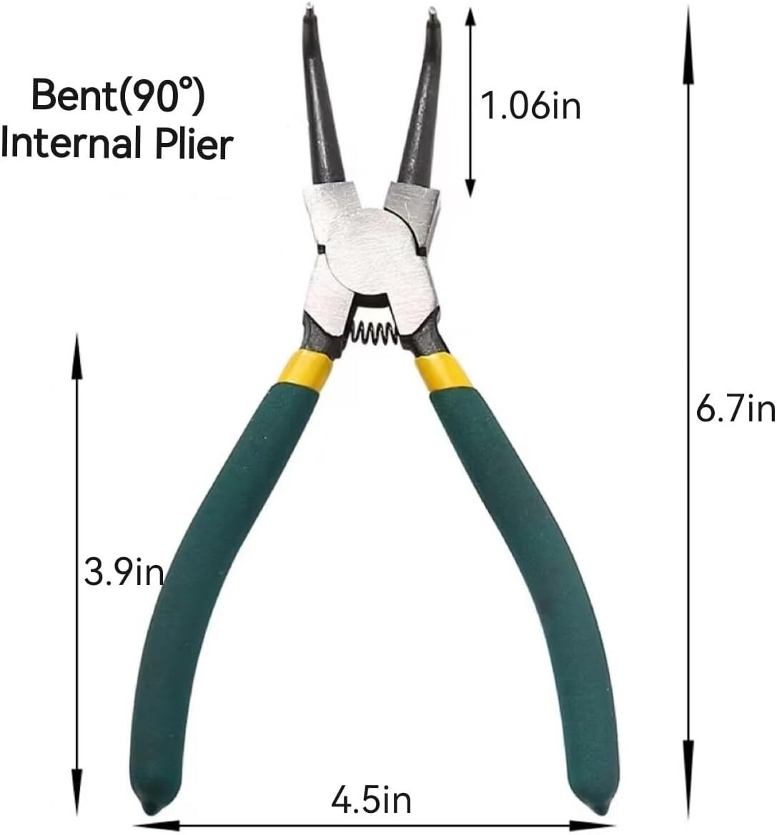 Snap Ring Plier Hand Tool,90-Degree Angle Internal Circlip Pliers,For... 