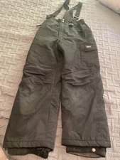 WEATHERPROOF 32 DEGREES SNAP ZIP BLACK SNOW PANTS YOUTH SIZE LARGE L 14-16