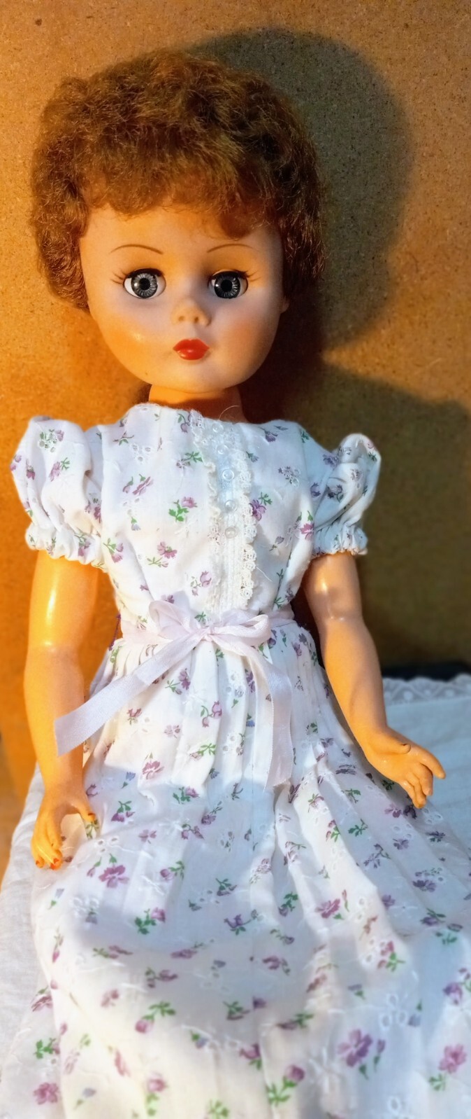 VINTAGE SAYCO Hard Plastic DOLL 22" SLEEPY EYES BLONDE  