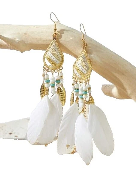 Feather Chandelier Beauty Fashion Earrings