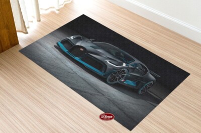 Bugatti Divo, Sport Car Rug, Road Rug, Kids Room Rug, Nursery Rug, Party Rug, Gi