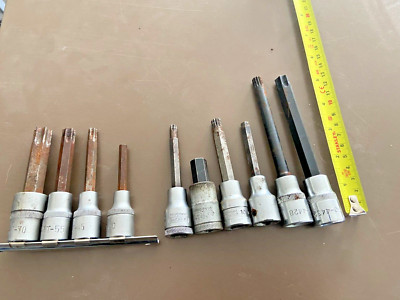 10 x Innensechskant Bit 1/2'' Antrieb Innensechskant Torx Spline Gedore Wera Werkstatt Mechaniker