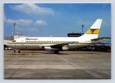 Inter Air Aero Zambia Boeing B-737-202C 9J-AFW Airplane Aviation Postcard Vtg A4