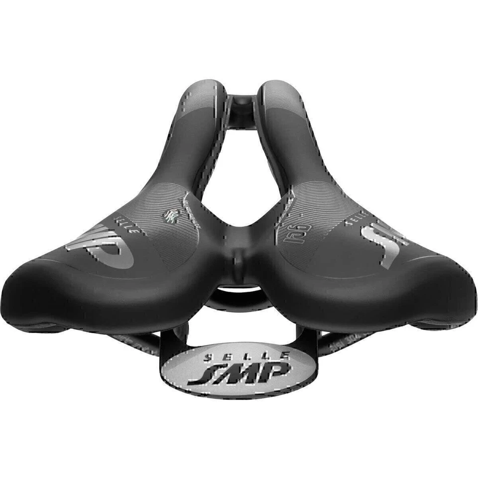 Selle SMP Vt30-Gel com selim de bicicleta trilho de carbono preto fosco, assento de bicicleta 155mm - Imagem 4 de 4
