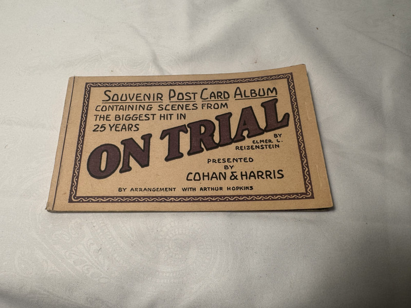 Broadway Play 'On Trial' Souvenir Postcard Album 1914 Picture Postcards