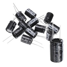12Pcs 3300uF 25V 16x21.5mm Electrolytic Capacitor, Aluminum Capacitor