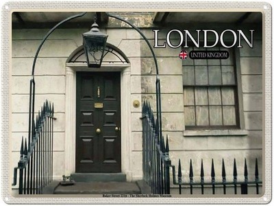 Blechschild 30x40 cm London The Sherlock Holmes Museum Bildmotiv Reisemotiv Aben