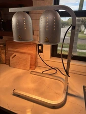 Sybo DL2112-S 1200 Watt Commercial Grade Dual Bulb Food Warmer Heat Lamp, Silver