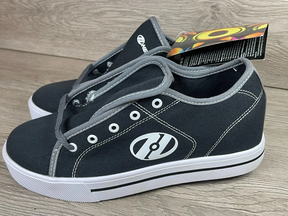 Zapatos de patinaje sobre ruedas de lona negros grises con cordones talla 7 HES10459 para hombre Foto 4 de 4