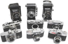  Lot of 9 x vintage cameras mixed for collector NOTTESTED