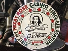 VINTAGE PORCELAIN 1954 TEXAS ROSE CASINO SINCLAIR GASOLINE STATION SIGN Xmas