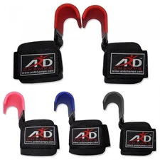 ARD Weight Lifting Wrist Hooks Straps Wraps Gym Support for Deadlifts Pull Ups