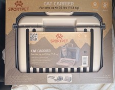 NIB Sport Pet Designs Cat Carrier,Foldable,25 lb Limit,Gray,15.25" L x14.25" H