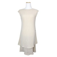 CHANEL Beige Knit Sleeveless Dress 55 115568719