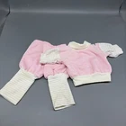 Vintage Cabbage Patch Kids CPK Pink & White Sweat Suit Track Jogger Outfit - EUC