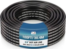 CheeMuii 100 FT 3/8" DOT Air Line Red 3/8 PA12 Nylon 3/8"OD-100FT,