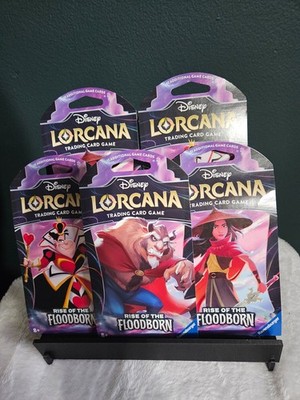 LOT OF 5 - DISNEY LORCANA RISE OF THE FLOODBORN SEALED SLEEVED BOOSTER PACKS