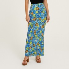 Emilio Pucci Runway Floral Print Maxi Skirt Small NEW