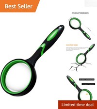 Durable 10X Handheld Reading Magnifier Perfect for Books, Papers, and Hobbies