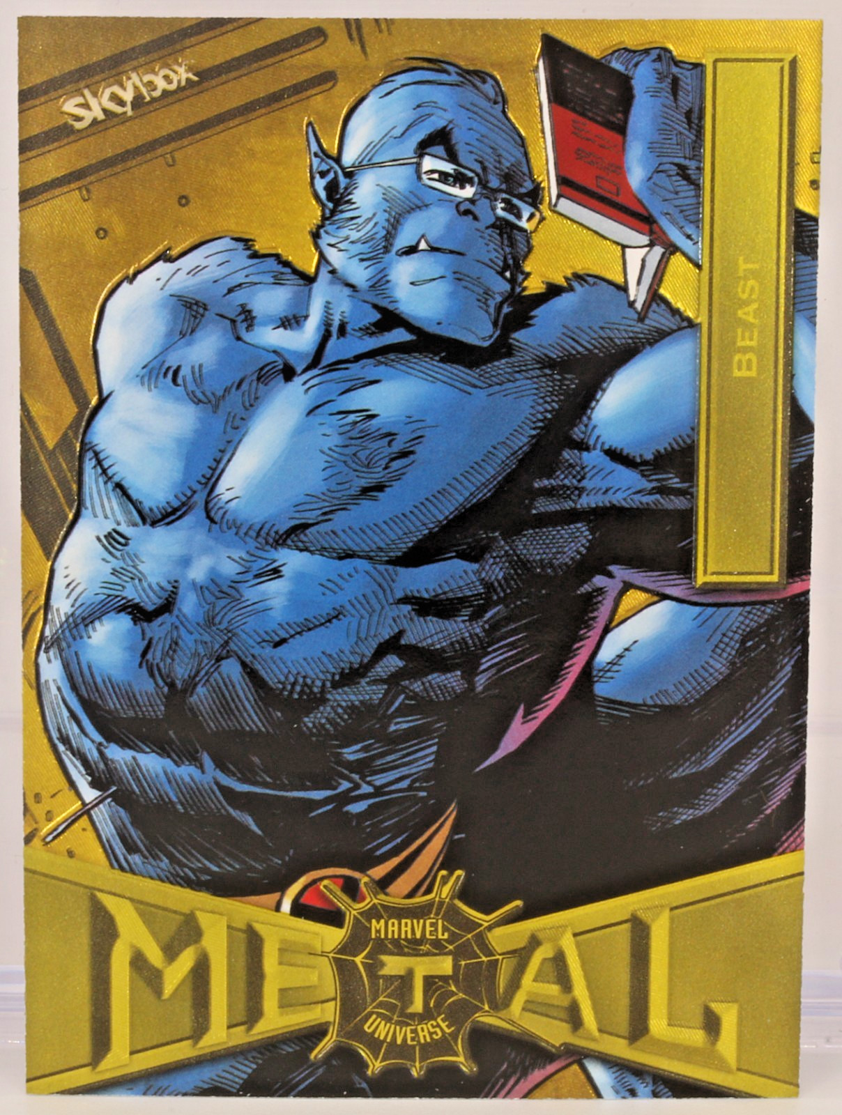 2021 Skybox Marvel Metal Universe Spider-Man Beast #7 Light FX Yellow