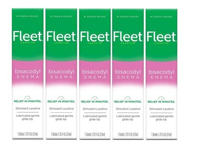 Fleet Bisacodyl Enema Ready To Use 1.25 Oz (Pack Of 5) EXP: 03/27