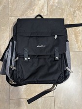 New Eddie Bauer Cascade Backpack Diaper Bag - Black/Gray - 13 Pockets Spacious