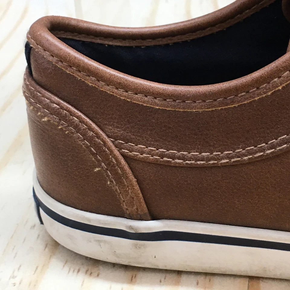 Nautica Shoes Youth 1 Moulouya Sneakers Brown Faux Leather Lace Up Low Casual - Image 4 of 4