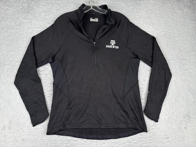 Texas A&M Aggies Shirt Womens XL Black NCAA Football Under Armour 1/4 Zip Law