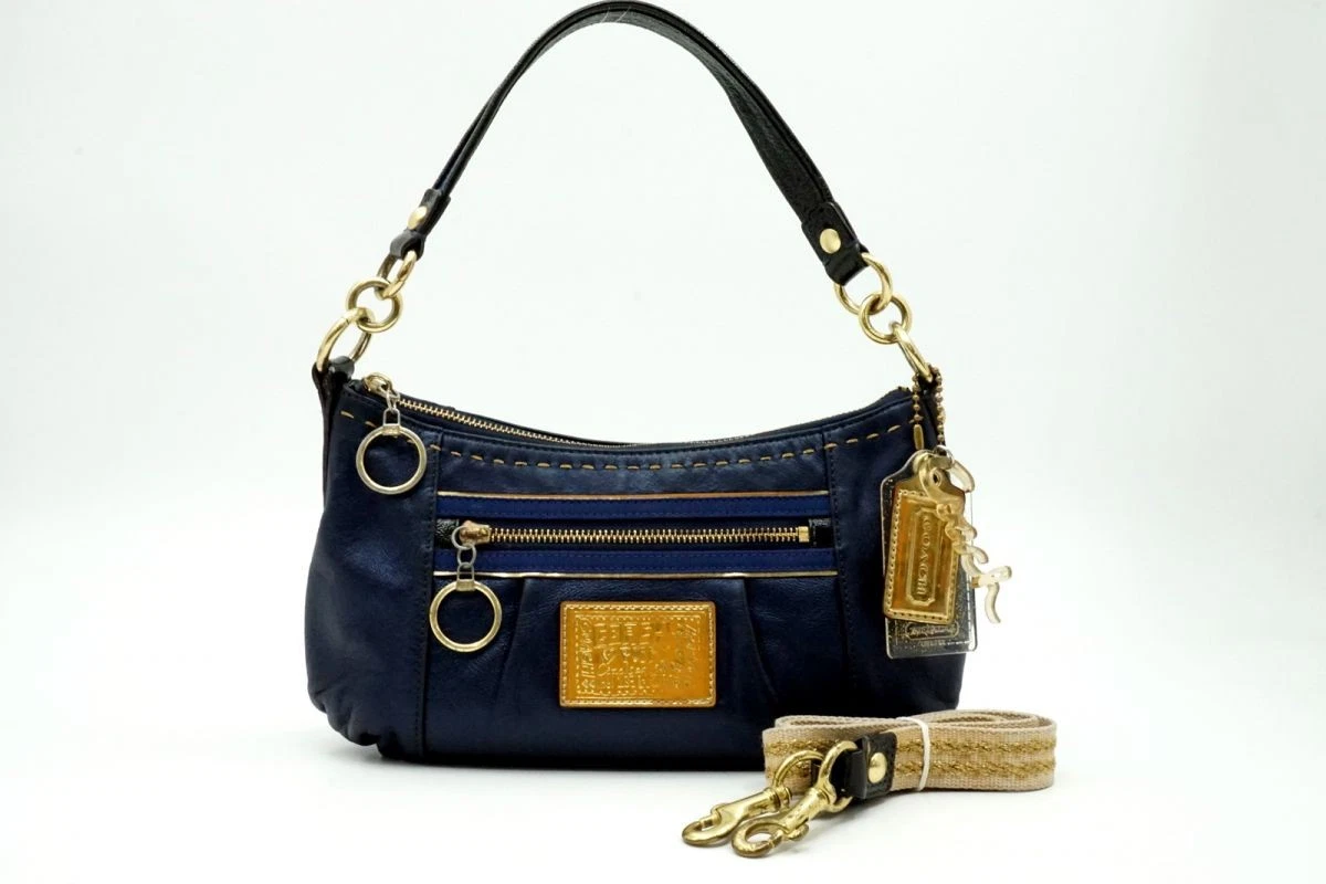 Coach Poppy Shoulder Bag Blue Bags & Handbags for Women for sale