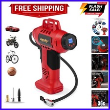 Cordless Tire Inflator Air Compressor Compatible with Milwaukee 18V Battery, ...