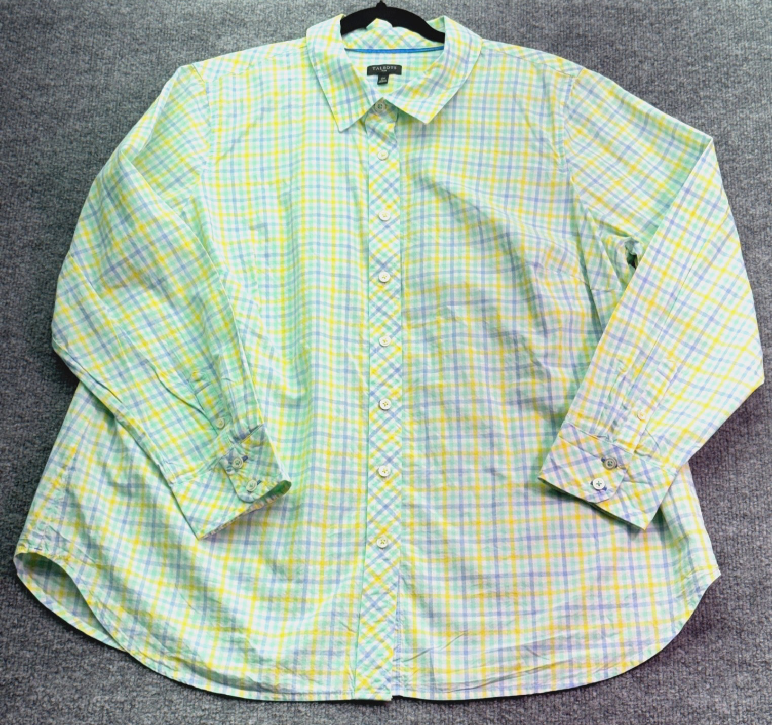 Talbots Plus 2X Button Down Long Sleeve Cotton Sh… - image 1