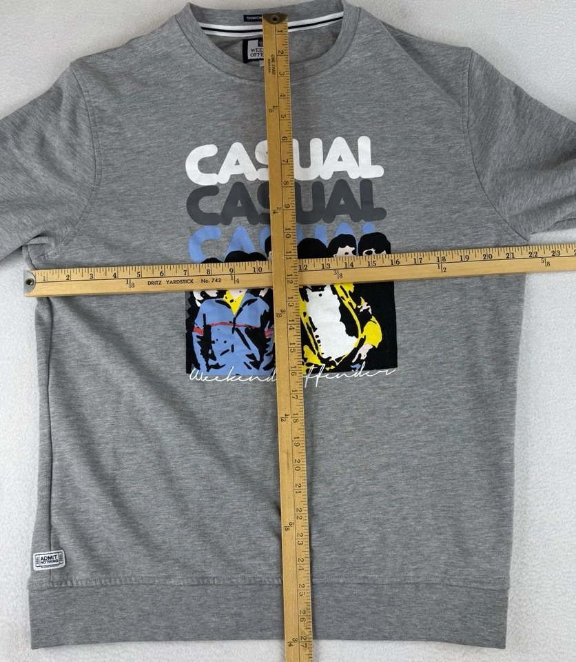 Weekend Offender Sweatshirt Men's Large CASUAL Crewneck Gray - Image 2 of 4