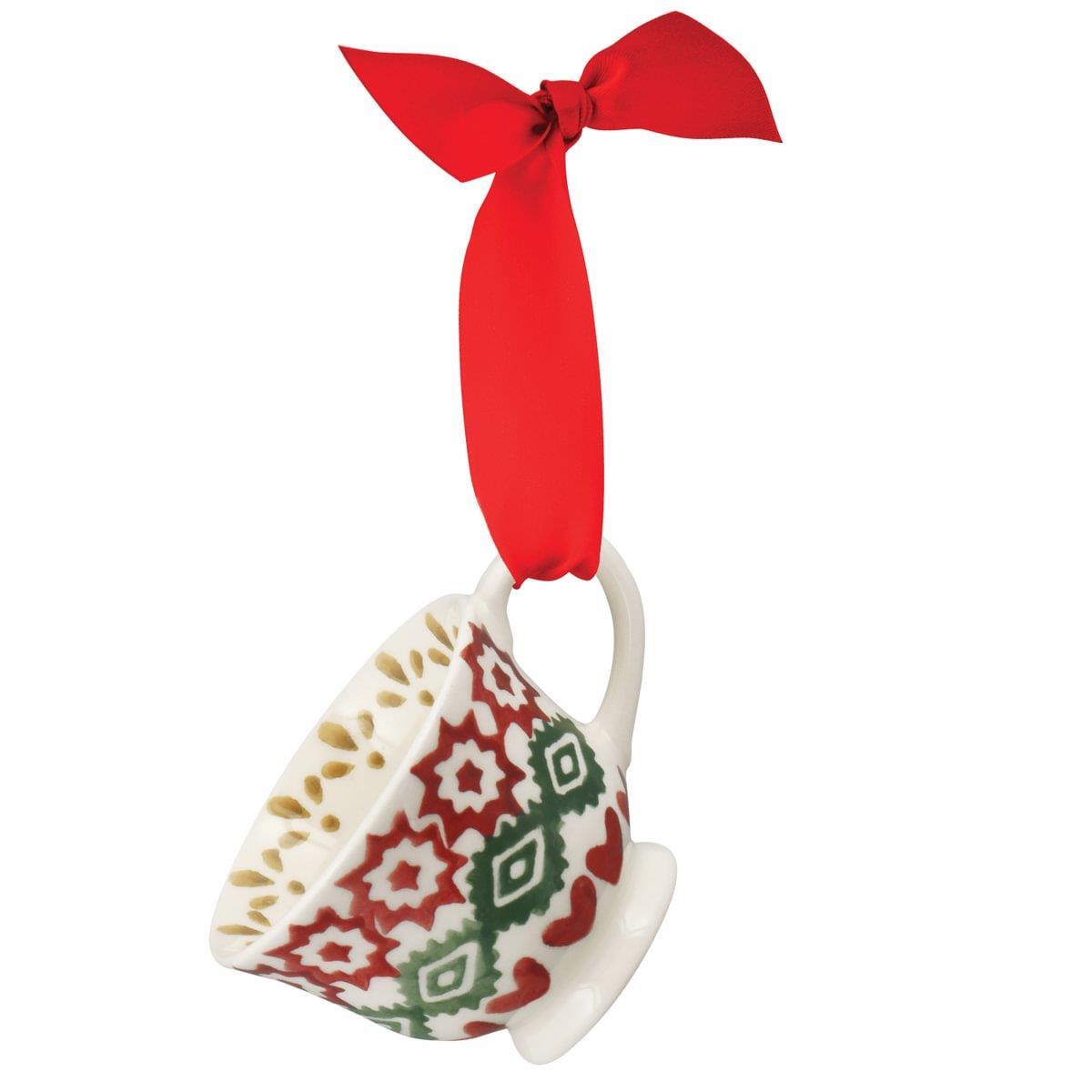 Emma Bridgewater - Christmas Tree Decoration-Boxed-Tiny Tea Cup-Christmas Joy