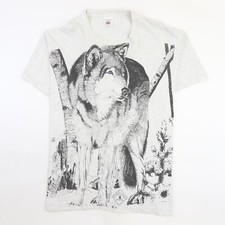 Vintage Wolf T-Shirt Size XL Nature 90s