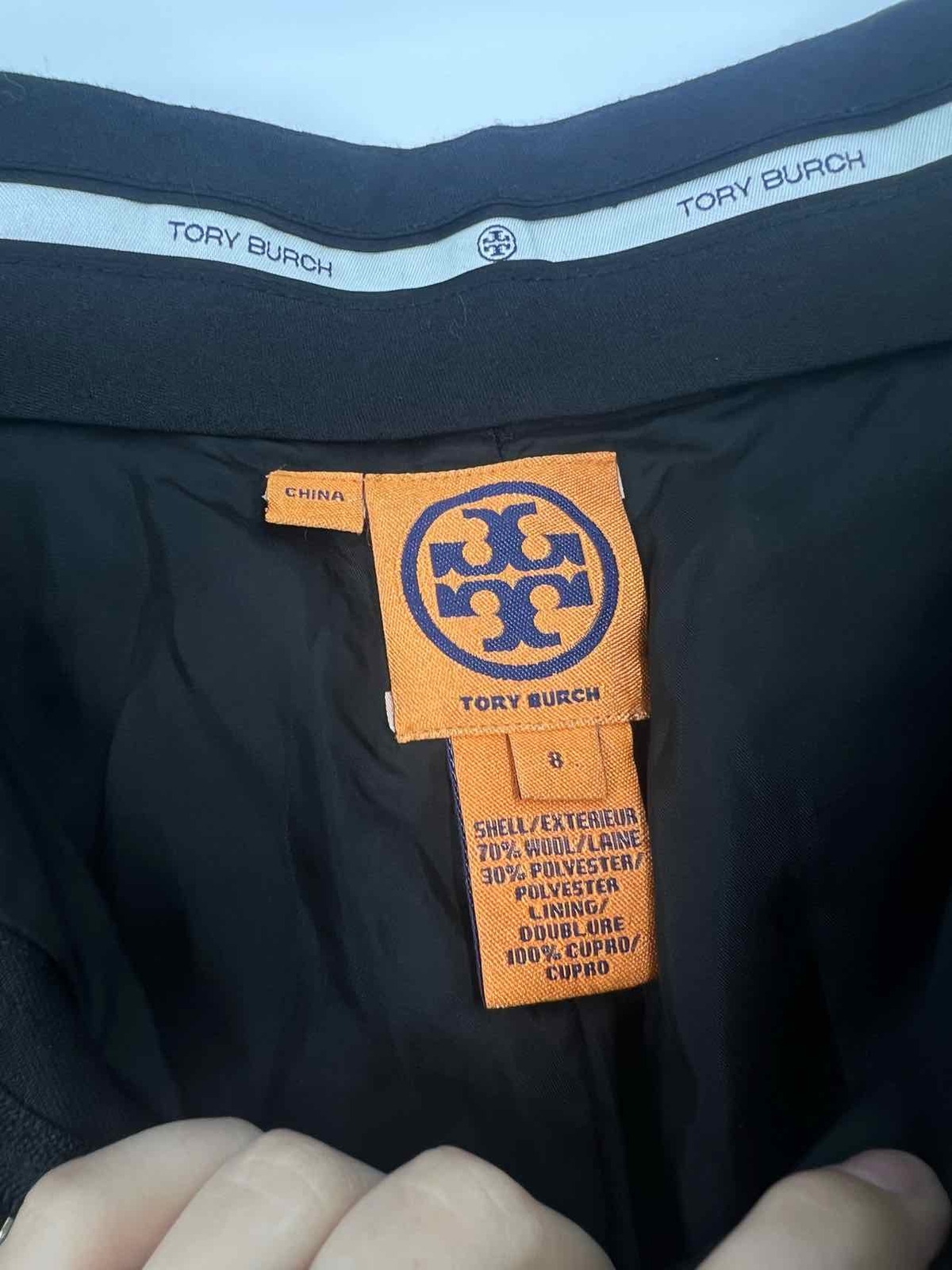 Tory Burch Size 8 Black Solid Stitched Designer P… - image 3