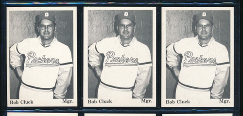 Set (3) 1975 TCMA #10 Bob Cluck Dubuque Packers Spieler Set (HN28) SWSW7