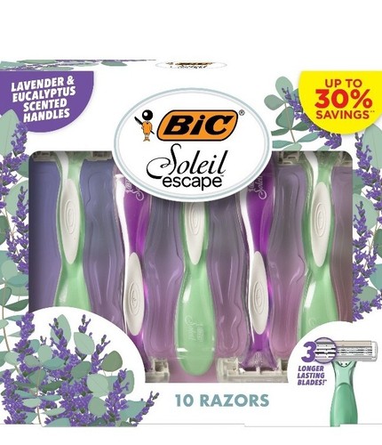 10 Razor Lavender Eucalyptus sent Handle teal purple Bic Women's Or Men's New - Picture 2 of 8