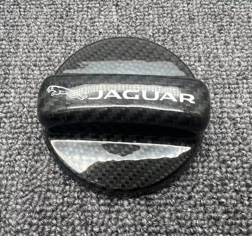 GENUINE CARBON FIBER FUEL CAP COVER FOR JAGUAR F Type X Type S Type - Picture 3 of 5