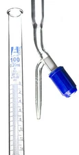 Class B 100mL Borosilicate Burette - 0.2mL Graduations - 0.2mL Tolerance - PTFE